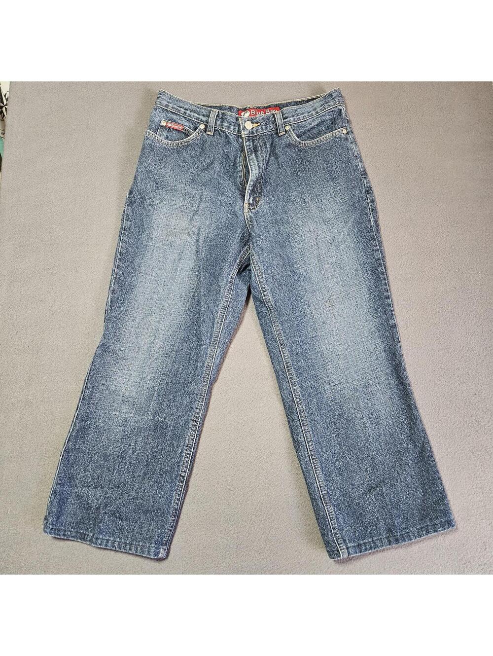 Blue Bay Mens Waist 32 x 30 Long Blue Denim Jeans Classic Fit Comfortable Casual